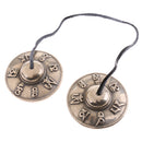 Exquisite 1 Pair Carved Mantras Cymbal Buddhist Style Cymbal Hand Percussion for Kids Musical Toys 2.63inch