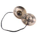 Exquisite 1 Pair Carved Mantras Cymbal Buddhist Style Cymbal Hand Percussion for Kids Musical Toys 2.63inch