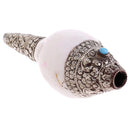 Tibetan Silver Natural Conch Shell Pendants Handmade Sea Snail Lucky Decor