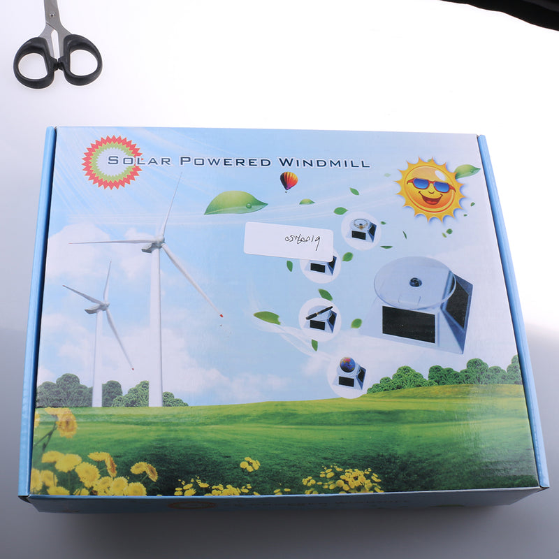 1 Set Plastic Solar Powered Windmill Toys Windmill Turbine Model for Kids Science Educational Toys Gift