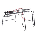 RC 1/10 Roof Luggage Rack with LED Light Bar for 1:10 Axial SCX10 RC Car Crawler Parts