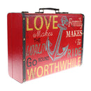 Retro Suitcase Travel Case Wooden Suitcase Old Train Trunk Show Photo Props, for Wedding Party Decor
