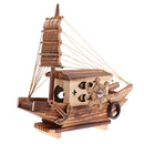 Handmade Music Box Play ''for Alice'' Wooden Tabletop Boat Decorative Ornament