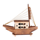 Handmade Music Box Play ''for Alice'' Wooden Tabletop Boat Decorative Ornament