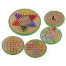 Wood 5 in 1 Set Chess Board Game Checkerboard Strategy Kids Educational Toy