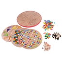 Multifunctional 10 in 1 Chess Game Board Game Set for Kids Adult Portable Wooden Toys