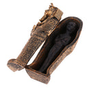 Novelty Ancient Mummy + Coffin Model Miniature Set for Sandplay Sand Table Games Diorama Layout Accessory Toys Black