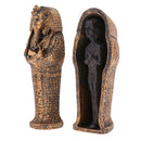 Novelty Ancient Mummy + Coffin Model Miniature Set for Sandplay Sand Table Games Diorama Layout Accessory Toys Black