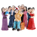 Resin Family Parents Children Model Miniature Statue for Sandplay Sand Table Game Parts Kids Toys