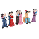 Resin Family Parents Children Model Miniature Statue for Sandplay Sand Table Game Parts Kids Toys