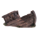 DIY Retro Resin Craft Wood Boat Model Figure Toys Micro Garden Decor Ornaments Miniature Accessories