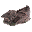 DIY Retro Resin Craft Wood Boat Model Figure Toys Micro Garden Decor Ornaments Miniature Accessories
