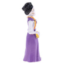 Purple Resin Woman Human Skull Model Miniature Statue for House Garden Yard Office Decoration