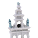 DIY Resin Rossio Cathedral Model Statue Miniature for Sandpaly Sandspiel Game Accessory White