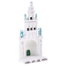DIY Resin Rossio Cathedral Model Statue Miniature for Sandpaly Sandspiel Game Accessory White