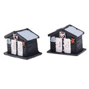 5PCS Resin Mini Miniatures Emergency House Figurine Home Garden Decoration