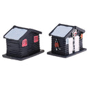 5PCS Resin Mini Miniatures Emergency House Figurine Home Garden Decoration
