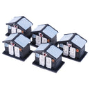 5PCS Resin Mini Miniatures Emergency House Figurine Home Garden Decoration