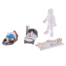 4PCS Resin Patient Model Miniatures Statue Dollhouse Craft Home Garden Decor ornament