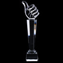 Crystal Quartz 31cm Thumb Tops Trophy Award for Soprts Competition Winner