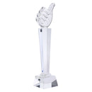 Crystal Quartz 31cm Thumb Tops Trophy Award for Soprts Competition Winner