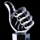 Crystal Quartz 31cm Thumb Tops Trophy Award for Soprts Competition Winner