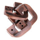 Ring Lock Puzzle Classic Metal Brain Teaser IQ Test Toy for Adults Children