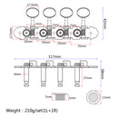 1 Set 4R4L Tuning Pegs Tuning Keys Tuner Gold for Mandolin 8 Strings Guitar Accessory 4.6 x 1.65 x 1.49inch