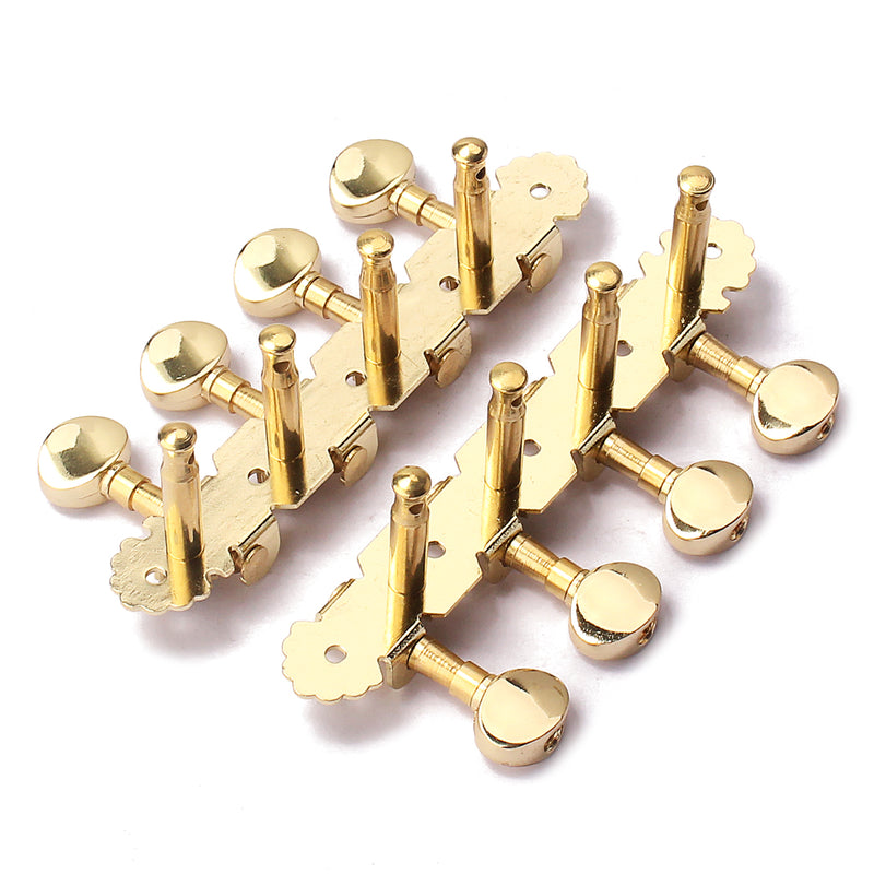 1 Set 4R4L Tuning Pegs Tuning Keys Tuner Gold for Mandolin 8 Strings Guitar Accessory 4.6 x 1.65 x 1.49inch