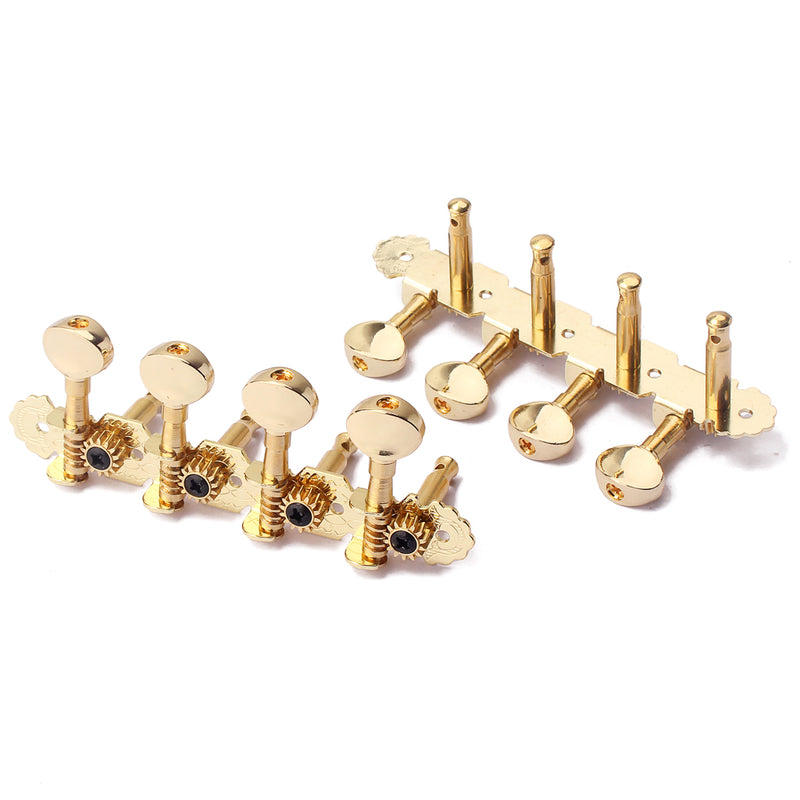1 Set 4R4L Tuning Pegs Tuning Keys Tuner Gold for Mandolin 8 Strings Guitar Accessory 4.6 x 1.65 x 1.49inch
