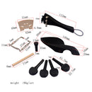 Violin Ebony Parts Set 4/4 Tuning Pegs with Chinrest Endpin Tailpiece Bridge Clamp