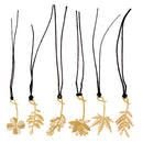 6pcs Note Metal Bookmark Plants Leaf Book Marker Label Stationery Kids Gift