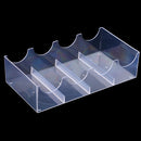 36 Chips Poker Chip Tray Clear Box Container with Lid for Party Casino Game