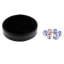 Artificial leather Dice Cup Inside Silence Tray for Blackjack Drinking Game