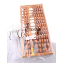 Vintage Chinese Wooden Bead Abacus Arithmetic Calculating Tool 13 Digits Calculator Counting Collection Gift for Children Adult