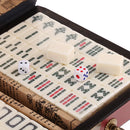 Chinese Antique Mahjong Board Game 144 Mahjong in 23x16.2x4.5cm Wooden Box