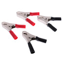 2 Red 2 Black 40A Medium Vehicle Car Insulated Battery Test Alligator Clamp