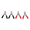 2 Red 2 Black 40A Medium Vehicle Car Insulated Battery Test Alligator Clamp
