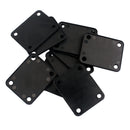 10 Pieces 4 Holes Plastic Neck Plate Gaskets Pads Black for Guitar Bass Accessory 2.63 x 2.16inch