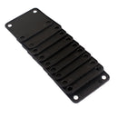 10 Pieces 4 Holes Plastic Neck Plate Gaskets Pads Black for Guitar Bass Accessory 2.63 x 2.16inch