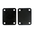 10 Pieces 4 Holes Plastic Neck Plate Gaskets Pads Black for Guitar Bass Accessory 2.63 x 2.16inch
