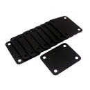 10 Pieces 4 Holes Plastic Neck Plate Gaskets Pads Black for Guitar Bass Accessory 2.63 x 2.16inch