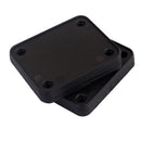10 Pieces 4 Holes Plastic Neck Plate Gaskets Pads Black for Guitar Bass Accessory 2.63 x 2.16inch