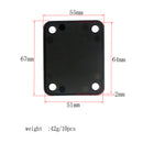 10 Pieces 4 Holes Plastic Neck Plate Gaskets Pads Black for Guitar Bass Accessory 2.63 x 2.16inch