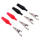 4pcs Metal Crocodile Clamp Alligator Clip Electric Tester w Insulation Cover