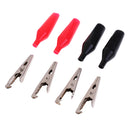 4pcs Metal Crocodile Clamp Alligator Clip Electric Tester w Insulation Cover