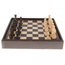 3 in 1 Wooden International Chess Set Backgammon Draughts Chessboard Checker