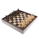 3 in 1 Wooden International Chess Set Backgammon Draughts Chessboard Checker