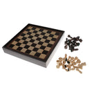 3 in 1 Wooden International Chess Set Backgammon Draughts Chessboard Checker