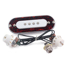 1 Set Prewired Guitar Sound Hole Pickup with Tone&Volume Pot Jack for 4 String Cigar Box Guitar